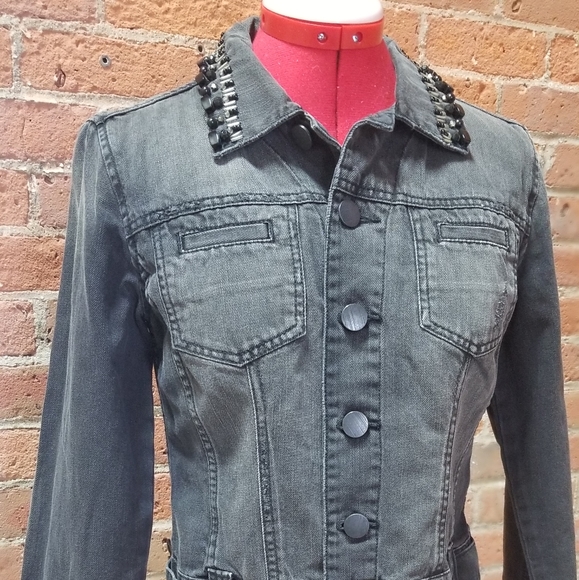 CAbi Jeans faded black denim jacket - Picture 2 of 8